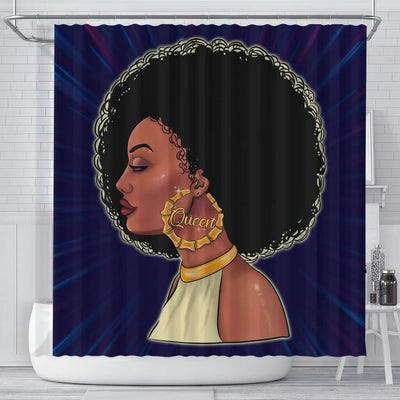 BigProStore Trendy Beautiful Black Queen Shower Curtains African American Afrocentric Bathroom Decor BPS066 Small (165x180cm | 65x72in) Shower Curtain