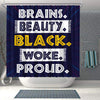 BigProStore Trendy Brains Beauty Black Woke Proud Afro American Shower Curtains Afrocentric Bathroom Decor BPS105 Shower Curtain