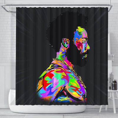 BigProStore Trendy Colorful This Is American Childish Gambino African American Art Shower Curtains Afrocentric Bathroom Decor BPS109 Small (165x180cm | 65x72in) Shower Curtain