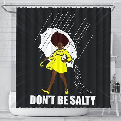 BigProStore Trendy Don't Be Salty Afro Girl African American Inspired Shower Curtains African Bathroom Decor BPS110 Small (165x180cm | 65x72in) Shower Curtain