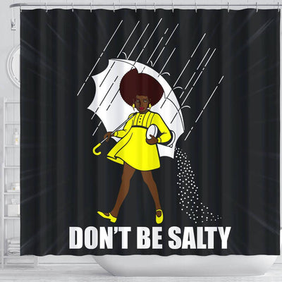 BigProStore Trendy Don't Be Salty Afro Girl African American Inspired Shower Curtains African Bathroom Decor BPS110 Shower Curtain