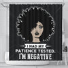 BigProStore Trendy I Had My Patience Tested I'm Negative African American Themed Shower Curtains Afro Bathroom Decor BPS136 Small (165x180cm | 65x72in) Shower Curtain