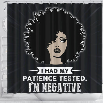 BigProStore Trendy I Had My Patience Tested I'm Negative African American Themed Shower Curtains Afro Bathroom Decor BPS136 Shower Curtain