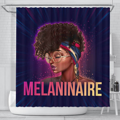 BigProStore Trendy Melaninaire Afro Girl Afro American Shower Curtains African Bathroom Accessories BPS170 Small (165x180cm | 65x72in) Shower Curtain