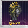 BigProStore Trendy Queen Black Woman And Crown African American Inspired Shower Curtains Afrocentric Bathroom Decor BPS200 Shower Curtain