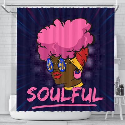 BigProStore Trendy Soulful Afro Woman Afro American Shower Curtains African Style Designs BPS210 Small (165x180cm | 65x72in) Shower Curtain