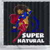 BigProStore Trendy Super Natural Afro Girl African American Shower Curtain African Bathroom Accessories BPS215 Shower Curtain