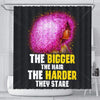 BigProStore Trendy The Bigger The Hair The Harder They Stare Black History Shower Curtains Afrocentric Bathroom Decor BPS218 Small (165x180cm | 65x72in) Shower Curtain