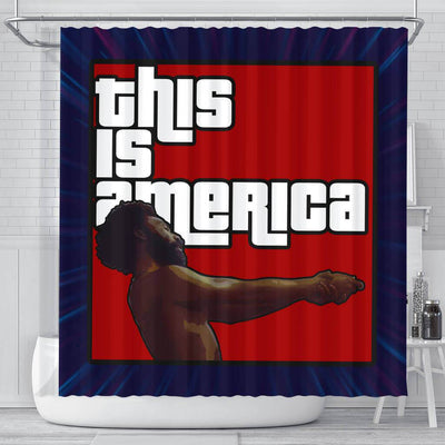 BigProStore Trendy This Is America Childish Gambino Art African American Inspired Shower Curtains Afro Bathroom Decor BPS225 Small (165x180cm | 65x72in) Shower Curtain