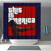 BigProStore Trendy This Is America Childish Gambino Art African American Inspired Shower Curtains Afro Bathroom Decor BPS225 Shower Curtain