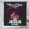 BigProStore Trendy Why Y'all Trying To Test The Jesus In Me African American Art Shower Curtains African Bathroom Accessories BPS237 Small (165x180cm | 65x72in) Shower Curtain