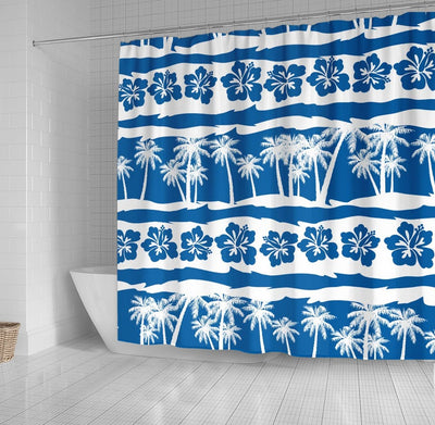 BigProStore Hawaii Bath Curtain Tropical Beach Palm Stripes Shower Curtain Bathroom Decor Hawaii Shower Curtain