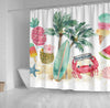 BigProStore Bathroom Curtain Tropical Beach Surf Palm Trees Shower Curtain Bathroom Decor Hawaii Shower Curtain