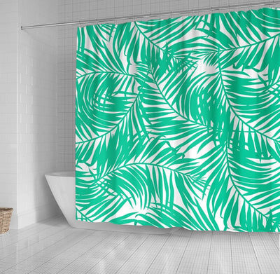 BigProStore Hawaii Shower Curtain Decor Tropical Green Palm Leaves Shower Curtain Bathroom Decor Hawaii Shower Curtain