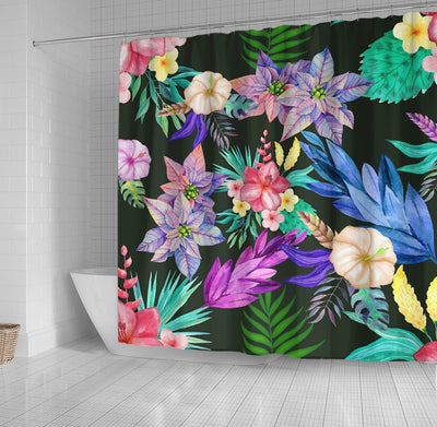 BigProStore Hawaii Bathroom Curtain Tropical Jungle Plants Shower Curtain Bathroom Decor Hawaii Shower Curtain