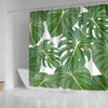 BigProStore Elephant Shower Curtain Sets Tropical Philodendron Elephant Ear Leaves Leaf Art Bathroom Decor Shower Curtain