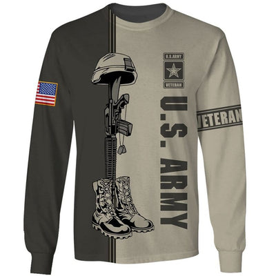 BigProStore Us Military Clothing U.S.Army Veteran Gray USA Army Hoodie - Sweatshirt - Tshirt - Zip Hoodie Sweatshirt / S