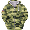 BigProStore Us Army Clothing U.S.Army Veteran Green USA Army Hoodie - Sweatshirt - Tshirt - Zip Hoodie Zip Hoodie / S