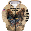 BigProStore US NAVY Military Clothing U.S.Navy Strong And Free USA Army Hoodie - Sweatshirt - Tshirt - Zip Hoodie Zip Hoodie / S