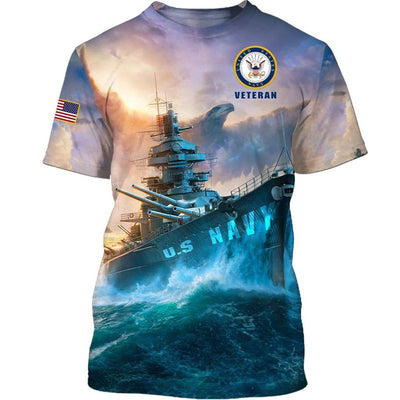 BigProStore US NAVY Military Clothing U.S.Navy Veteran Battleship USA Army Hoodie - Sweatshirt - Tshirt - Zip Hoodie T-shirt / S