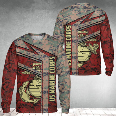 BigProStore USMC Hoodie Mens Womens All Over Print US Marine Corps Shirt Pullover Hooded Sweatshirt BPS836 3D Printed Shirt