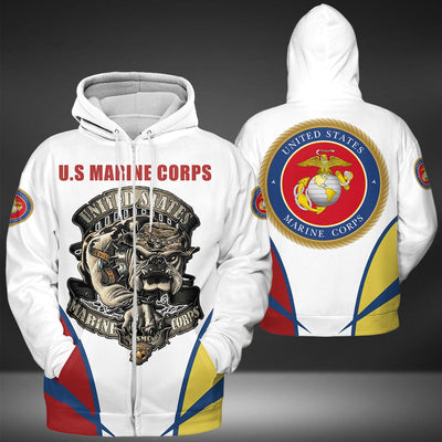 BigProStore USMC Hoodie Mens Womens All Over Print US Marine Corps Shirt Pullover Hooded Sweatshirt BPS641 3D Printed Shirt