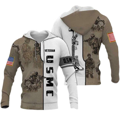 BigProStore USMC Hoodie Mens Womens All Over Print US Marine Corps Shirt Pullover Hooded Sweatshirt BPS575 3D Printed Hoodie / S 3D Printed Shirt