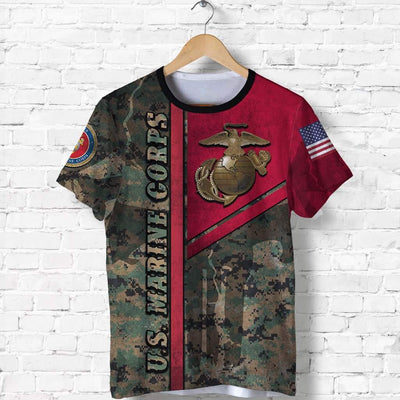 BigProStore USMC Hoodie Mens Womens All Over Print US Marine Corps Shirt Pullover Hooded Sweatshirt BPS843 3D Printed Shirt