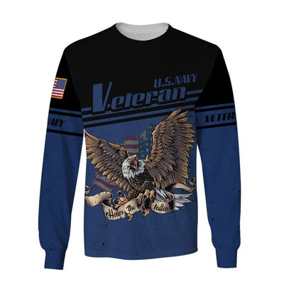 BigProStore United States Navy Apparel US NAVY Veteran Ego Blue USA Army Hoodie - Sweatshirt - Tshirt - Zip Hoodie Sweatshirt / S