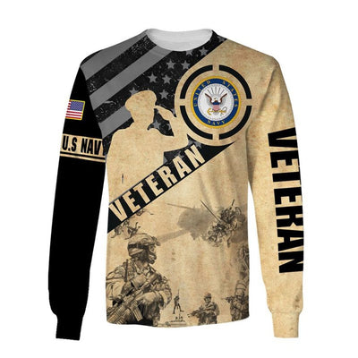 BigProStore Men'S Navy Apparel & Gifts US NAVY Veteran USA Army Hoodie - Sweatshirt - Tshirt - Zip Hoodie Sweatshirt / S