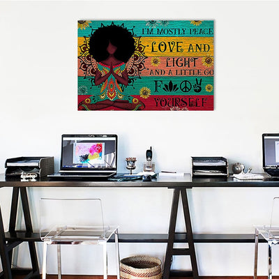 BigProStore Nice African Custom Canvas Unique African American Black Art Canvas African Woman African King Bedroom Wall Glamorous Wall Decals African American Canvas
