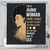 BigProStore Unique Afro Girl I'm A June Woman African American Art Shower Curtains Afrocentric Bathroom Accessories BPS024 Small (165x180cm | 65x72in) Shower Curtain