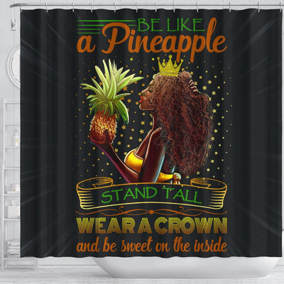 BigProStore Unique Be Like A Pineapple Stand Tall Wear A Crown And Be Sweet In The Inside Afrocentric Shower Curtains Afrocentric Style Designs BPS054 Shower Curtain