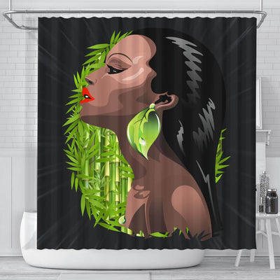 BigProStore Unique Beautiful Afro Gir African American Inspired Shower Curtains African Bathroom Decor BPS056 Small (165x180cm | 65x72in) Shower Curtain