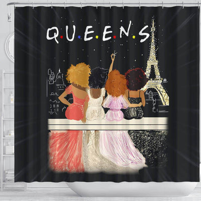 BigProStore Unique Beautiful Afro Ladies Queens Black African American Shower Curtains African Bathroom Decor BPS058 Shower Curtain