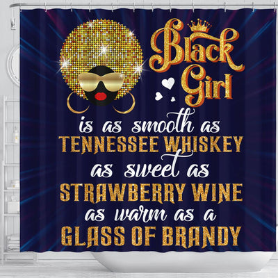 BigProStore Unique Black Girl Is As Smooth As Tennessee Whiskey Black African American Shower Curtains African Style Designs BPS076 Small (165x180cm | 65x72in) Shower Curtain
