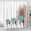 BigProStore Elephant Print Shower Curtains Unique Boho Chic Floral Elephant Bathroom Wall Decor Ideas Shower Curtain / Small (165x180cm | 65x72in) Shower Curtain