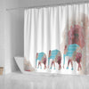 BigProStore Elephant Print Shower Curtains Unique Boho Chic Floral Elephant Bathroom Wall Decor Ideas Shower Curtain