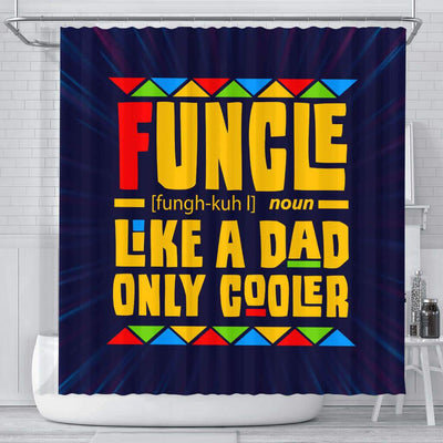 BigProStore Unique Funcle Like A Dad Only Cooler African American Print Shower Curtains African Bathroom Decor BPS121 Small (165x180cm | 65x72in) Shower Curtain