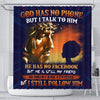 BigProStore Unique God Has No Phone But I Talk To Him Natural Girl Afrocentric Shower Curtains Afro Bathroom Accessories BPS124 Small (165x180cm | 65x72in) Shower Curtain