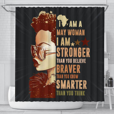 BigProStore Unique I Am A May Woman Afro Girl African American Bathroom Shower Curtains African Bathroom Accessories BPS128 Small (165x180cm | 65x72in) Shower Curtain