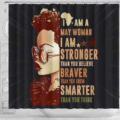BigProStore Unique I Am A May Woman Afro Girl African American Bathroom Shower Curtains African Bathroom Accessories BPS128 Shower Curtain