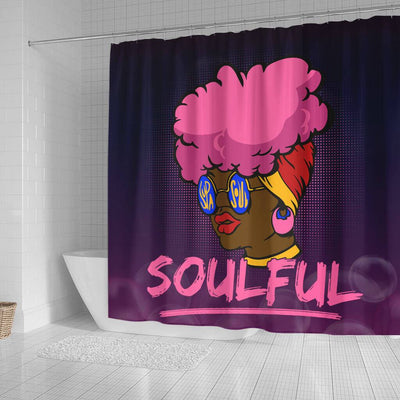 BigProStore Unique Soulful Afro Woman African American Shower Curtain African Bathroom Decor BPS210 Small (165x180cm | 65x72in) Shower Curtain