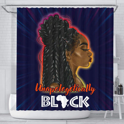 BigProStore Unique Unapologetically Black Afro Woman African American Bathroom Shower Curtains Afrocentric Bathroom Decor BPS230 Small (165x180cm | 65x72in) Shower Curtain