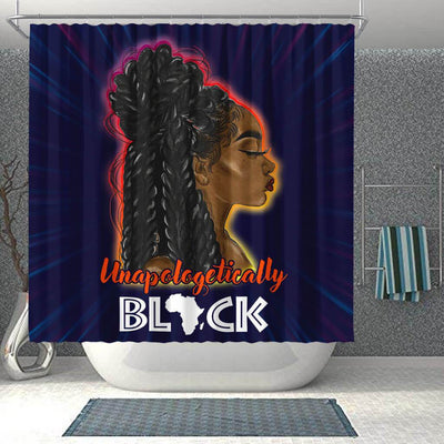 BigProStore Unique Unapologetically Black Afro Woman African American Bathroom Shower Curtains Afrocentric Bathroom Decor BPS230 Shower Curtain