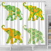 BigProStore Elephant Bathroom Sets Unique Whimsical Elephant Pattern Graphic Bathroom Curtains Shower Curtain / Small (165x180cm | 65x72in) Shower Curtain