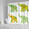 BigProStore Elephant Bathroom Sets Unique Whimsical Elephant Pattern Graphic Bathroom Curtains Shower Curtain