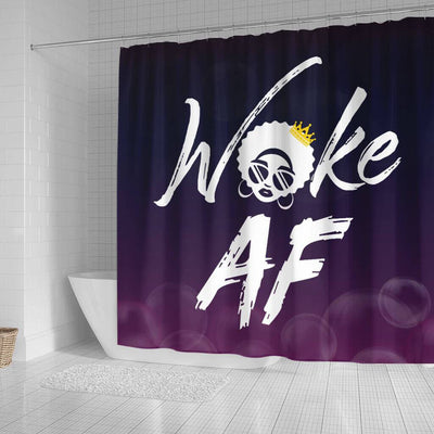 BigProStore Unique Woke Af Natural Girl Afro American Shower Curtains African Bathroom Decor BPS238 Small (165x180cm | 65x72in) Shower Curtain