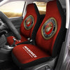 BigProStore USMC Car Seat Protector United State Marine Corp Red Color Luxury Car Seat Covers Polyester Microfiber Fabric Set Of 2 USMC car seat cover