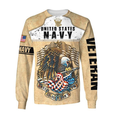 BigProStore US NAVY Military Clothing United States Navy These Color Don_T Run USA Army Hoodie - Sweatshirt - Tshirt - Zip Hoodie Sweatshirt / S